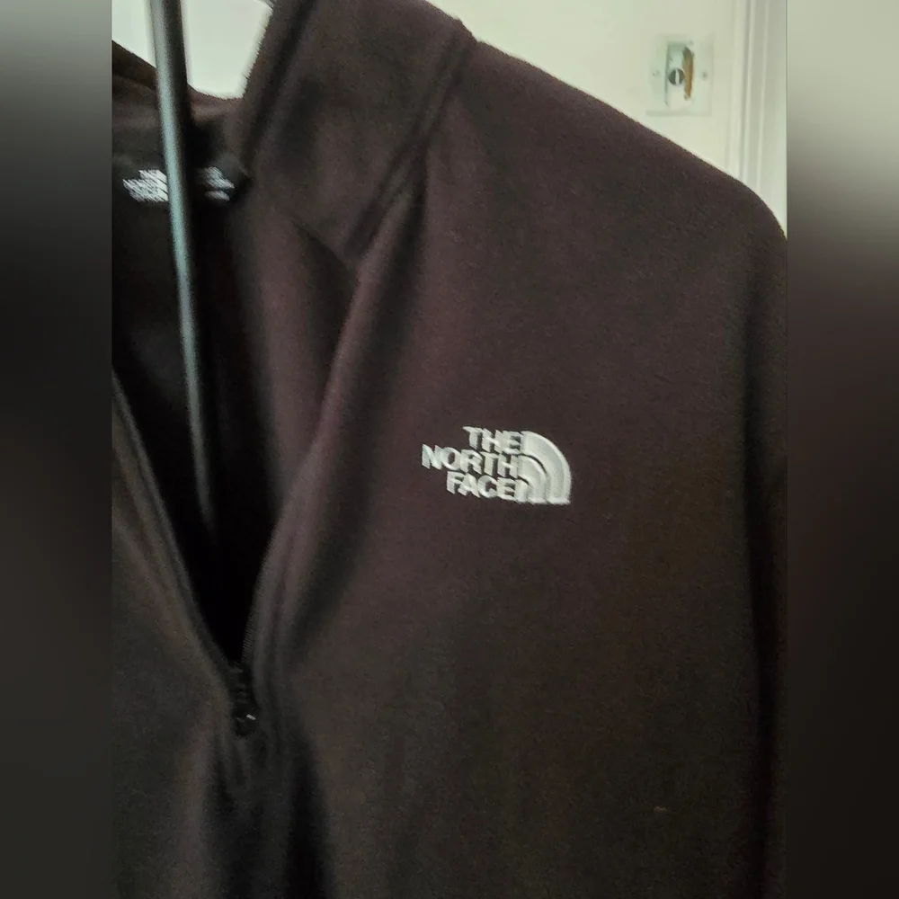 The North Face Men's Large Fleece Zip Jacket Coat Black Lightweight Thin